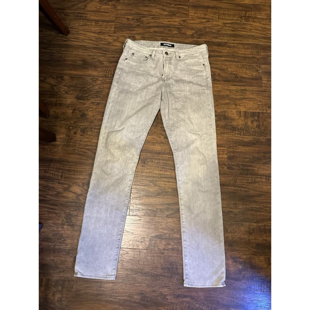 EXPRESS Men’s Hyper Stretch Slim Gray Denim Jeans Size 32x36